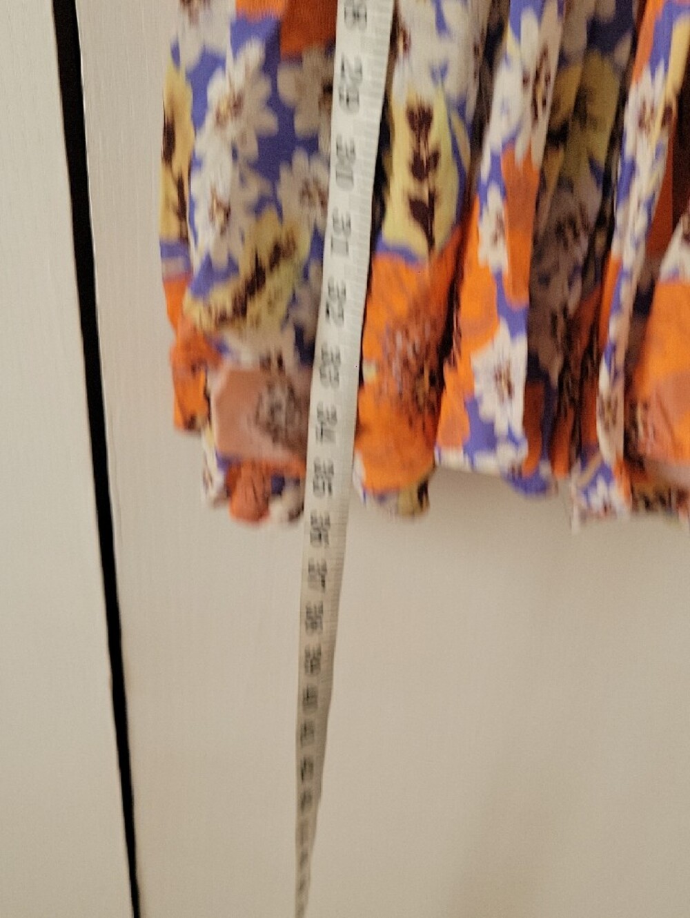 Free People Orange & Blue Floral Mini Dress - Picture 9 of 10